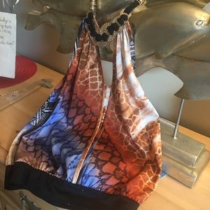 Bebe halter top with jewels